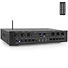 Pyle Wireless Home Audio Amplifier System – Bluetooth Compatible Sound Stereo Receiver Amp – 6 Channel 600 Watt Power, Digital LCD, Headphone Jack, 1/4” Microphone IN USB SD AUX RCA FM Radio