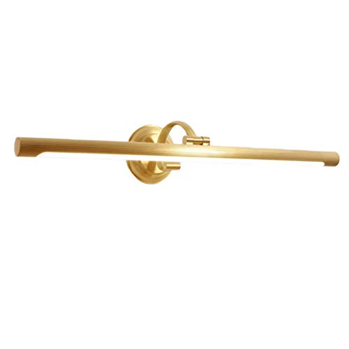 Luz de espejo Lámpara de pared LED vintage Ángulo ajustable para gabinete de espejo de baño Iluminación de maquillaje de pared de tocador, cuerpo de lámpara de cobre puro, pantalla acrílica,