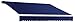 Awntech 18-Feet Galveston Semi-Cassette Manual Retractable Awning, 120-Inch Projection, Navy