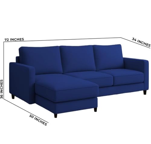 Image of The MM Furniture store Premium Fabric Sofa - Sapphire (4 Seater - LHS)