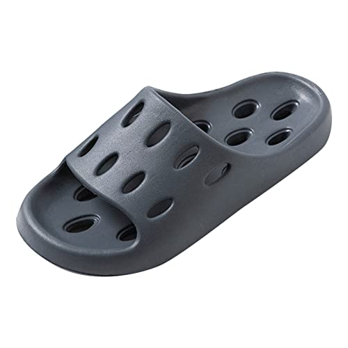 Zapatos de baño de secado rápido para hombre, pantuflas suaves, zapatos de baño antideslizantes, sandalias huecas, pantuflas de ocio, pantuflas de punta abierta, suela gruesa, zapatos de playa