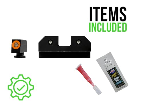 Image of XS Sights 3-Dot Tritium Night Sights, Fits Glock Gen 1 - 6 +MOS Pistols, Dual Illuminated Orange Front Sight Equipped with Tritium /Photoluminescent Glow Dot