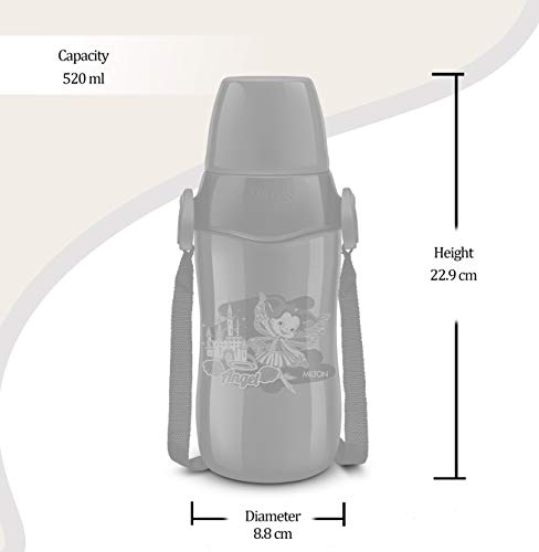Image of Milton Steel Whizz 600 Insulated School Kids Bottle with Inner Steel, 520 ml, Pink