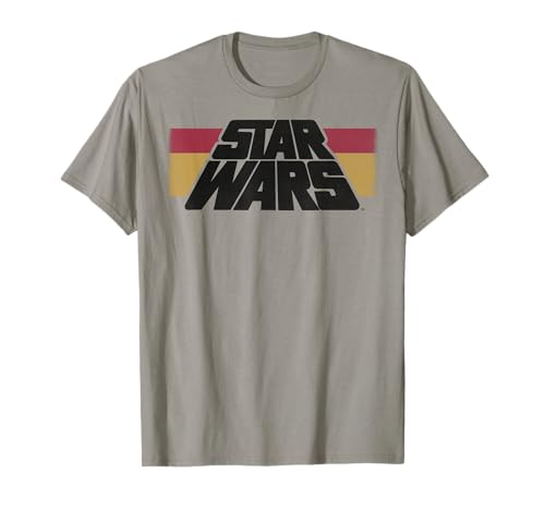T-shirt Star Wars rétro en coton doux avec rayures et logo vintage