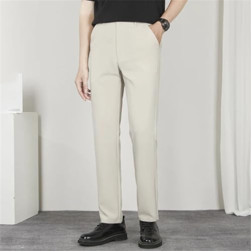 Men's 9" Slim Straight Casual Pants Business Fashion Lightweight Comfortable Daily Office Suit Pants3