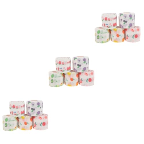 Bande cohésive auto adhésive Toyvian motif fruit lot de 15 rouleaux
