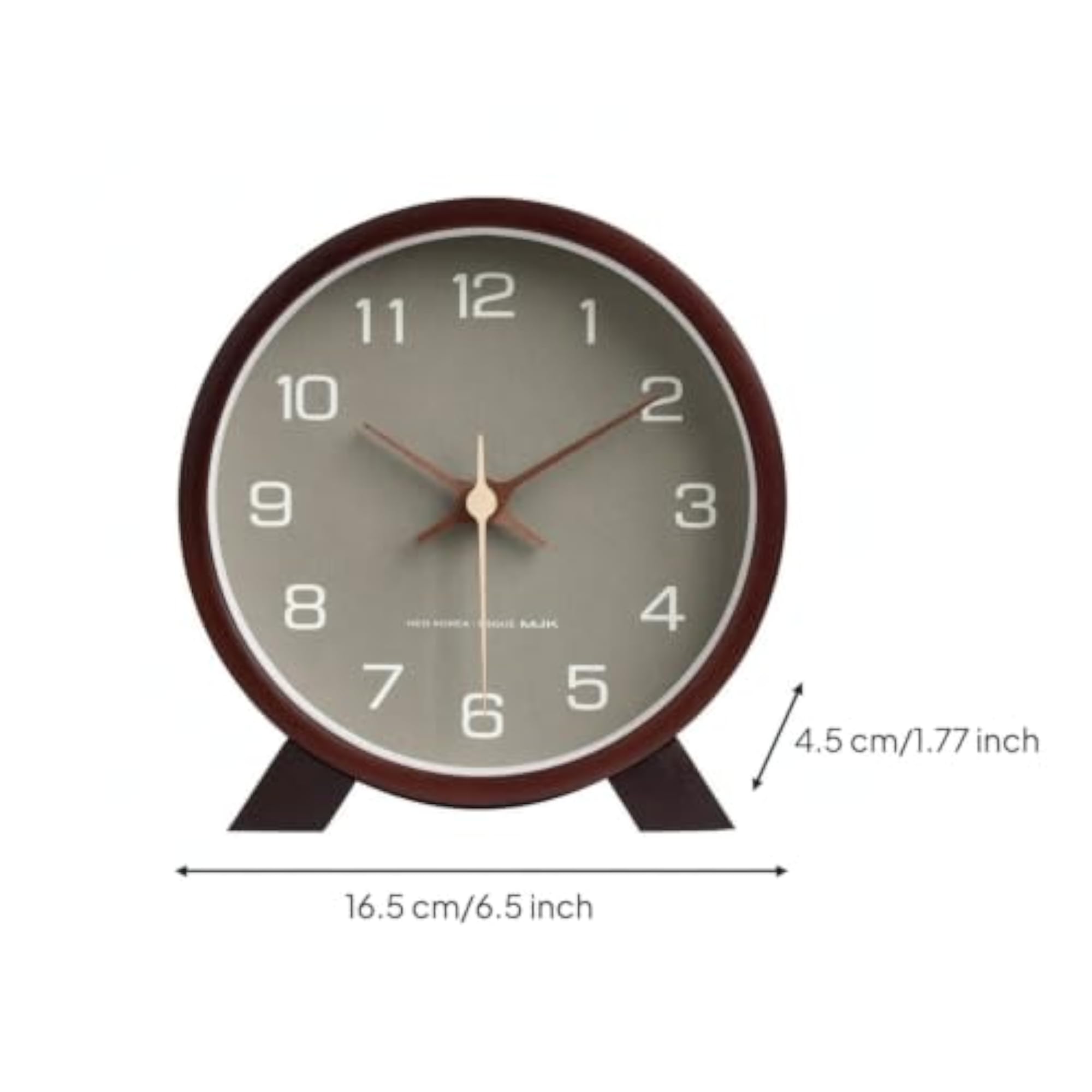 Silent Non-Ticking Small Round Desk Clock