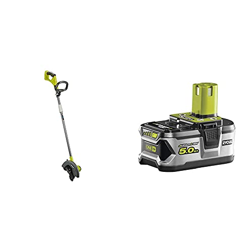 Ryobi RY18EGA-0 18V ONE+ Cordless 22cm Edger (Bare Tool), 18 V & RB18L50 ONE+ Lithium+ 5.0Ah Battery, 18 V