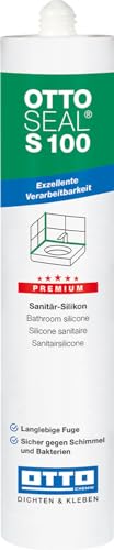 OTTOSEAL S 100 Premium-Sanitär-Silikon 300ml C00 transparent – Sicher gegen Schimmel & Ideal für Bad, Küche & Wohnbereich – Hervorragend Glätt- & Modellierbar