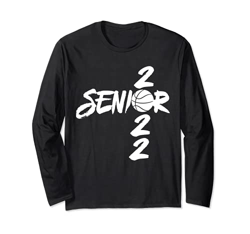 Graduating Class of 2022 Senior Basketball Team Player Long Sleeve T-Shirt, Black