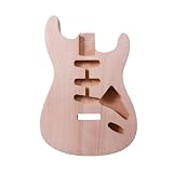 ModouString Mahogany Guitar Body Unfinished – Solid Wood Unfinished Electric Guitar Body, Handcrafted for Warm Tone & Custom Finishing