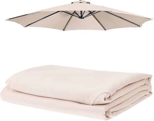 Cabilock Housse de Parasol en Polyester 300 cm - Protection UV - 8 Nervures - pour l'extérieur - pour Parasol - (Toile de parapluie uniquement)