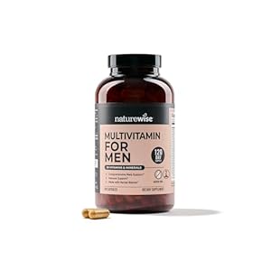 NatureWise Multivitamin for Men – Daily Male Support – Minerals & Herbs for Energy, Performance, Immunity – with Vitamin A, C, D, B-Complex – Soy & Gluten-Free, Non-GMO – 240 Capsules[6-Month Supply]