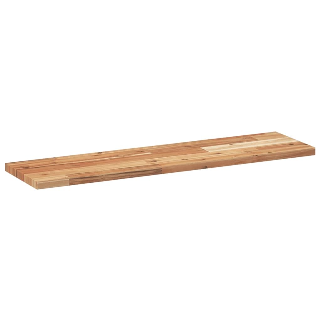 Set di 3 mensole sospese, 100 x 20 x 2 cm, in legno massello di acacia, rustico, trattato a olio, per soggiorno, cucina e corridoio