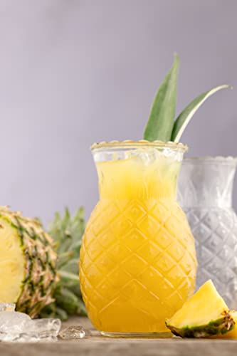 Image of Ravenhead Premium Pineapple Cocktail Glasses Set of 4, 675ml | Quirky Glassware for Juice, Mocktails & Cocktails | Multipurpose Drinkware Set, Crafted in UK
