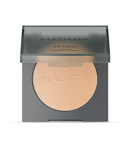 MÁDARA Organic Skincare |AIR EQUAL Soft Silk Mineral Powder, #2 BEIGE, 9g – Matte finish, Skincare-infused setting powder without talc, Dermatologically tested, COSMOS Natural certified