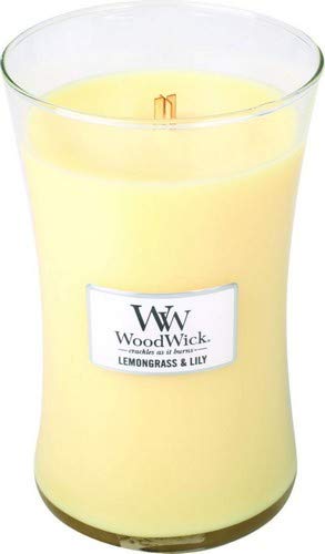 Woodwick Large Hourglass Candle, Lemongrass & Lily, 21.5 Oz. #TOP1