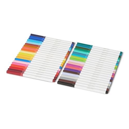 Amazon Basics Lot de 40 marqueurs lavables à pointe super pointe, 40 couleurs, multicolore