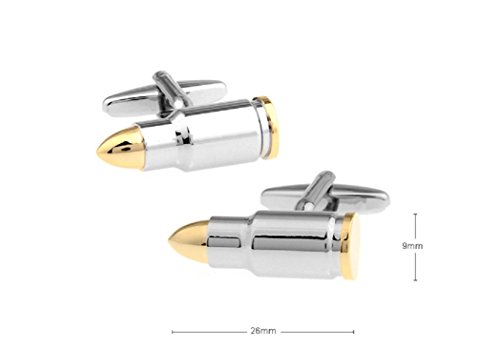 Mancuernillas Two Tone Shell Casing Army Police en Caja miniatura 2