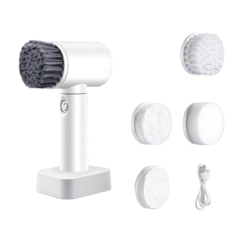 AFXGUSD Cepillo de Limpieza Eléctrico, Fregador Eléctrico Giratorio para Bañera, Cocina Y Encimera.