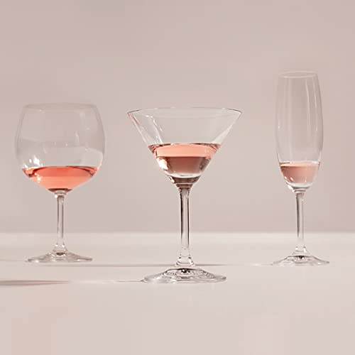 Jogo de Taças de Cristal Titânio 220ml Conjunto 6 Taças Para Champagne Sense