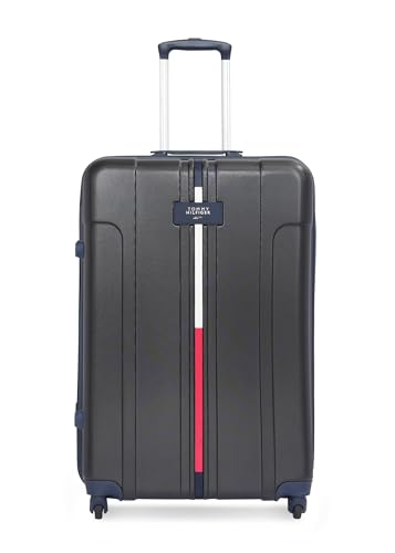 Tommy Hilfiger Wyoming Check-in Luggage | 75cm Large Trolley Bag|Durable Polycarbonate Hardshell Suitcase with TSA Lock|360° Spinner Wheel & Adjustabl