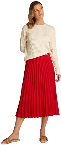 Tommy Hilfiger Donna Blusa Soft Viscose Con Scollo A V, Avorio (Ivory Petal), 42 - 6