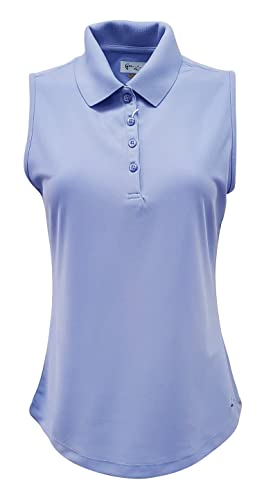 Greg Norman Damen Protek Micro Pique ärmelloses Poloshirt, Lite Iris (Ltis), X-Groß Cover