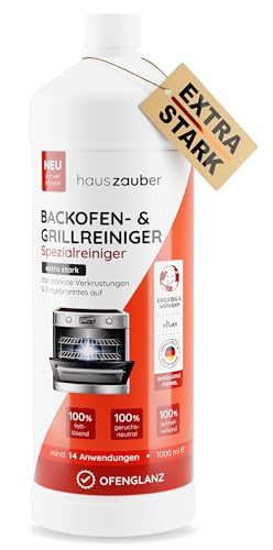 hauszauber - Backofenreiniger [EXTRA STARK] 1000 ml Grillreiniger Gelpaste...