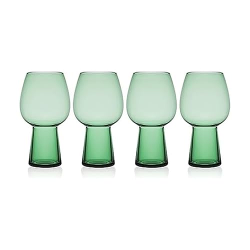 Mikasa Phoebe Goblet Beverage Glass, Set of 4, Sage