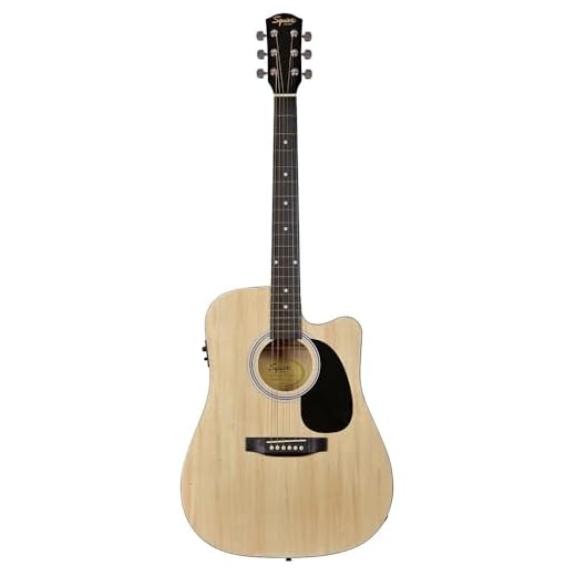 Fender SA-105CE, Dreadnought Cutaway, Chitarra Acustica Elettrificata, Naturale