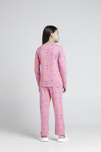 Image of T2F Girls Cotton Printed Pajama Set