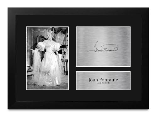 Memorabilia Joan Fontaine Los Regalos Imprimieron La Imagen Firmada A4