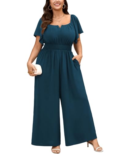 SCOMCHIC Women's Plus Size Jumpsuits Romper One...