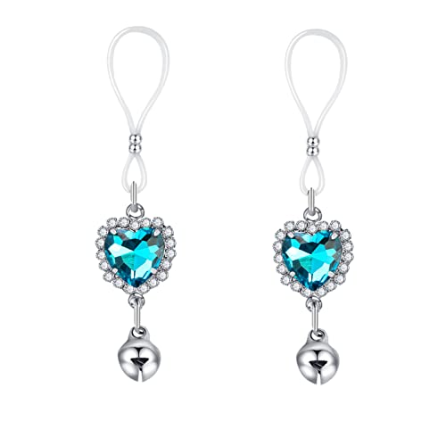 Non Piercing Nipple Jewelry Bells Dangle Nipple Rings Fake Body Piercing Chains