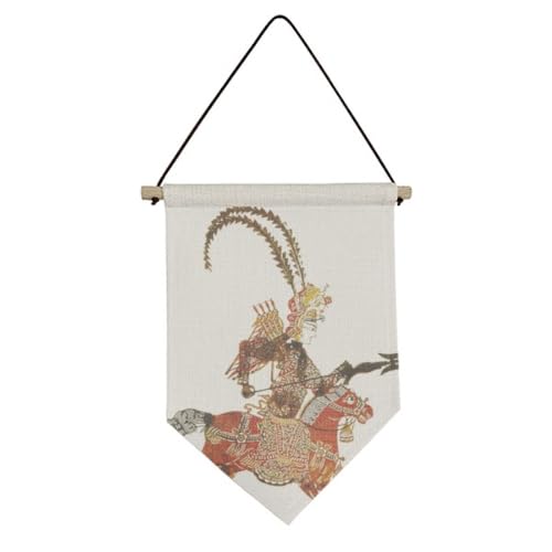Drapeau en toile pour masquer un mur vide avec un portrait chic