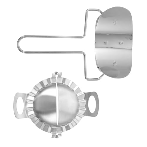 La Mejor Selección de Máquinas para hacer tartas los preferidos por los clientes. 44 OHPHCALL Juego De 2 Molde Para Hacer Bolas De Masa Herramienta De Cocina Acero Inoxidable 304 Sellado Hermético Fácil De Limpiar Para Empanadas Raviolis y Mini Tartas