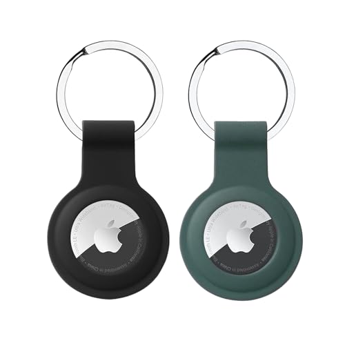 Ya en manzanajugosa.com: 2 Piezas Llavero Funda para Llavero Silicona Case compatibles con Apple AirTags, Anti-Perdida Anti-Rasguños Ligero Protectora (Negro & Verde)