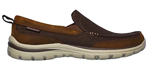 Skechers Men's Superior Milford Loafer, Light Brown, 6.5 Medium US