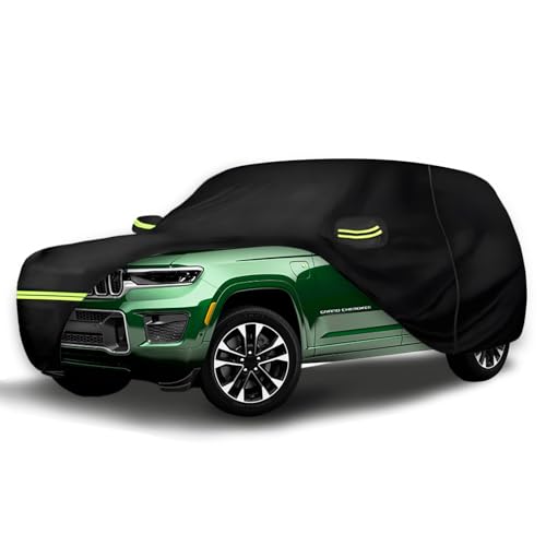 Waterproof Car Covers Fit for 2010-2025 Jeep Grand Cherokee (Black) Custom Heavy Duty Waterproof All Weather Protection Outdoor