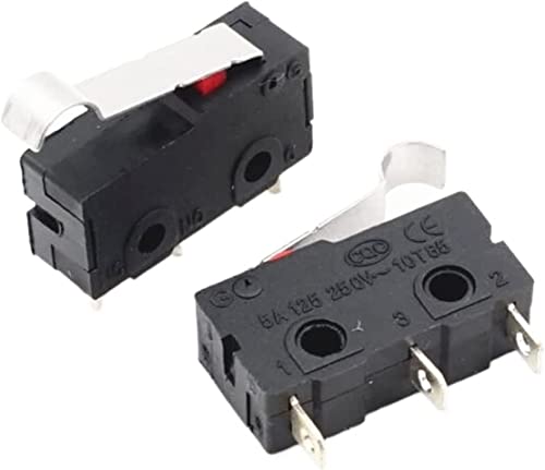Mini micro interrupteur de fin de course SPDT 5A 250V avec bras de levier, lot de 10 pièces