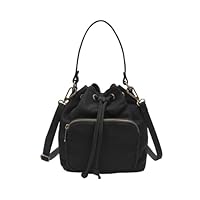 YONBEN Bolsa tiracolo feminina – bolsa estilo bucket – leve e conveniente – ideal para uso diário, Preto