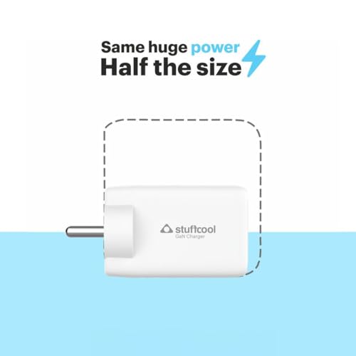 Image of Stuffcool Numen 65, Smallest 65W GaN Charger with Dual USB-C PD PPS Ports and USB-A Port, Laptop, MacBook, iPhone, Pixel & Samsung Fast Charging, SFC 2.0, Compact, BIS & Made in India