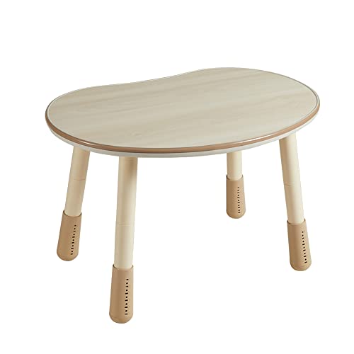 DIOSHOME Children's Table, Height Adjustable Kids Play Table, Graffiti-Ready Kids Art Table. Suitable for Home & Kindergarten, Brown