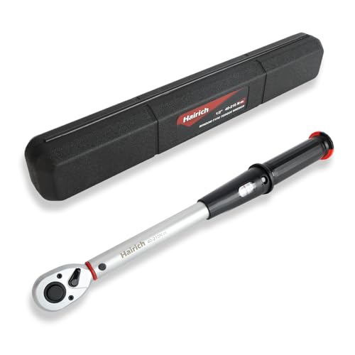 Hairich Drehmomentschlüssel Auto 1/2 Zoll 40210 Nm 3% Genauigkeit Präziser Torque Wrench mit Sichtfenster für Auto- & Motorrad-Reifenwechsel
