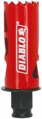 Diablo Bi-Metal Hole Saw with Variable Tooth Design for Faster Cuts - Fits with Snap-Lock Plus Mandrel System - 1-1/8" Diameter, 2-3/8" Length - DHS1125