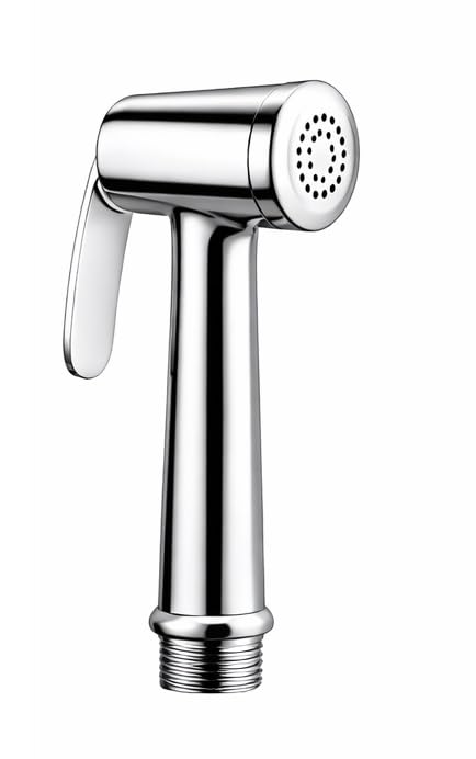 Image of MHS High Pressure Jet Spray for Toilet | Health Faucet Set with Hand Shower Gun & 1M SS Hose Pipe | Bathroom Toilet Jet Spray for Hygiene Cleaning | Toilet Gun for Western Toilet (Plumber Brass)