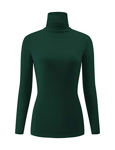 Image of Kindcall Casual Turtleneck Tops Lightweight Long Sleeve Soft Thermal Shirts for Women