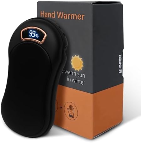 Electric Hand Warmer Rechargeable 1 Pack 8000mAh Portable Reusable Hot Hand Warmers Cold Winter Hunting Camping Golf Gear Accessories Parents Friends Gifts for Christmas