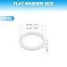 PATIKIL 50 Pcs PTFE Flat Washers 0.55